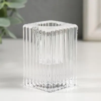 Подсвечник стекло на 1 свечу "Столбик&quot...